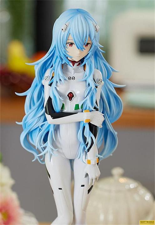 Actual product image Good Smile Company Rebuild of Evangelion Pop Up Parade XL PVC Statue Rei Ayanami: Long Hair Ver. 38 cm