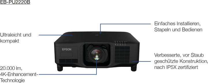 Produktbild Epson EB-PU2220B (Full HD, 20000 lm, 1.57 - 2.56:1)