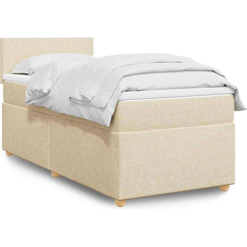 VidaXL, Bett, Bo x springbett mit Matratze 90 x 200 cm Stoff (90 x 200 cm)