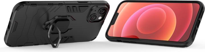 Produktbild Hurtel Ring Armor case for iPhone 14 Plus armored cover magnetic holder ring black (Apple iPhone 14 Plus)