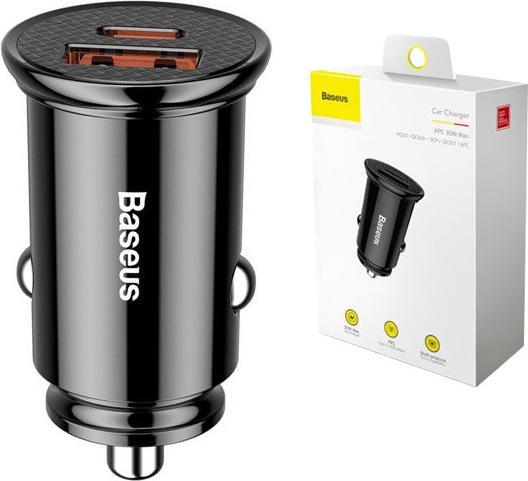 Produktbild Baseus Circular Plastic A+C 30W PPS Car Charger Black