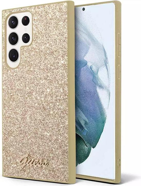 Produktbild Guess Tasche für S24 Ultra S928 GUHCS24LHGGSHD Hardcase Glitter Script gold (Samsung Galaxy S24 Ultra)