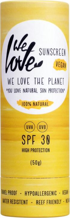 Immagine prodotto We Love The Planet Natural SUNSTICK SPF 30 UVA - UVB - Ipoallergenico | Impermeabile (Crema solare viso, Stick solare, SPF 30, 50 ml, 50 g)