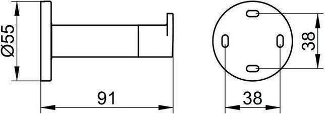 Image du produit Keuco Crochet porte-serviettes PLAN avec butoir de porte sw sw