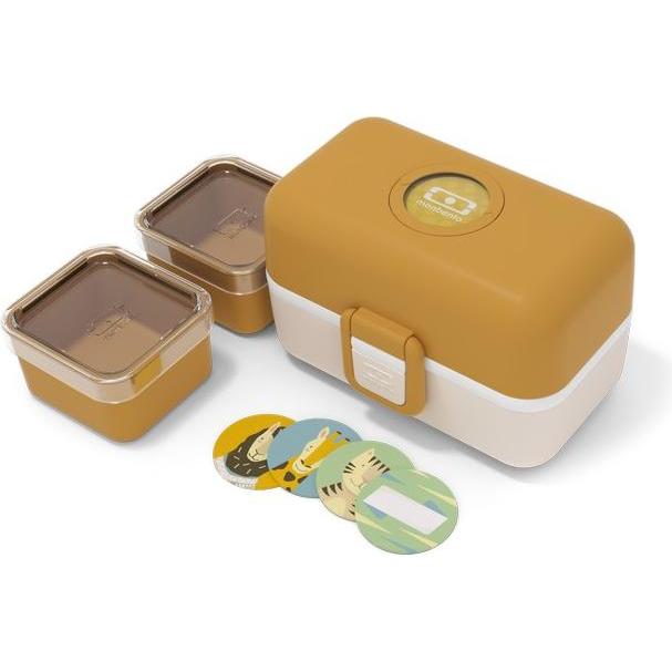 Thumbnail - Monbento Kinder Lunchbox MB Tresor Moutarde - Bento Box mit 3 Fächer - Ideal für Mittagessen oder, Lunchbox