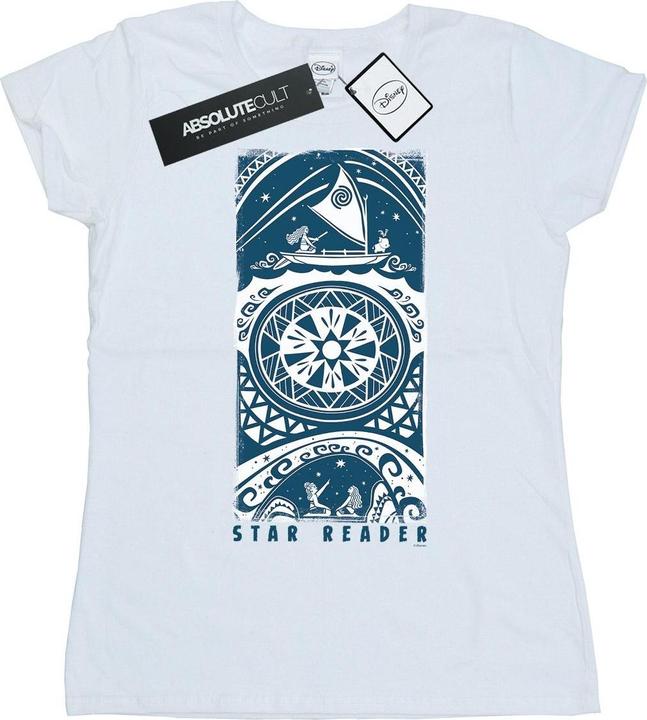 Actual product image Disney Womens/Ladies Moana Star Reader Cotton T-Shirt (XXL)