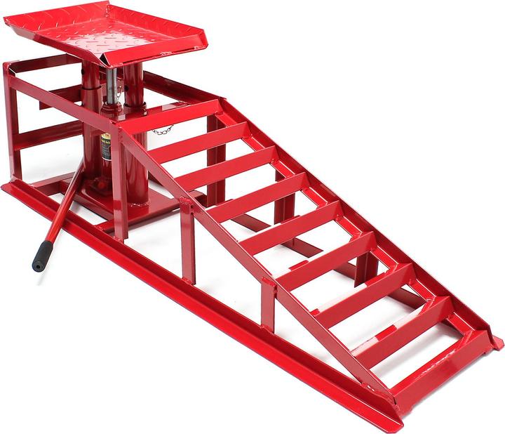 Produktbild Wiltec Auffahrrampe hydraulischer Wagenheber 2000kg höhenverstellbar Reifenbreite 225mm
