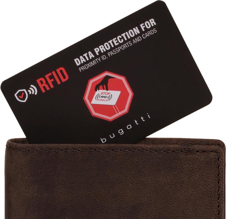 Actual product image Bugatti Luca leather wallet 10 cm
