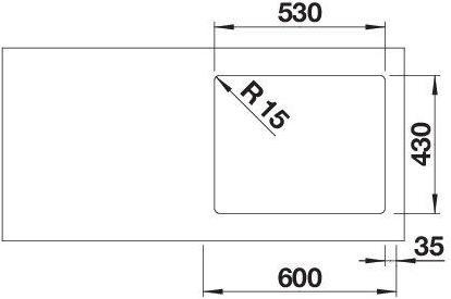 Produktbild Blanco Solis 500-IF (Aufsatzspülbecken, 54 cm, 44 cm)