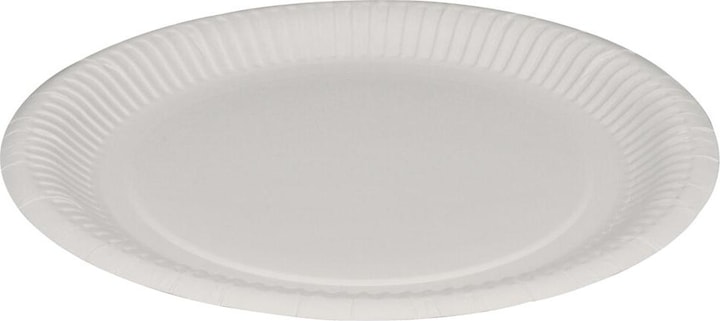 Produktbild Abena Paper plate, Gastro, Ø23cm, white, paperboard, clay coating (50 x)