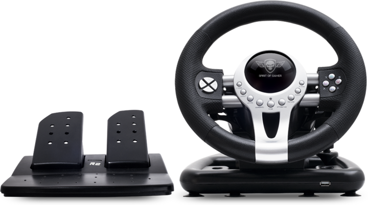 Actual product image Spirit Of Gamer Race Wheel Pro 2 (Xbox Series X, Xbox One S, Xbox Series S, PS3, PC, PS4, Xbox One X)