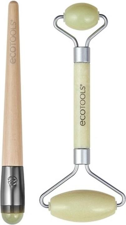 Image du produit EcoTools Jade Roller Facial Set Face Roller + Under Eye Roller Massage Tool 100% Jade Skincare Essen