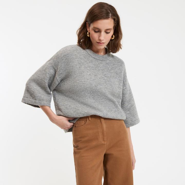 La Redoute Collections Locker sitzender Pullover mit Rundhalsausschnitt aus Grobstrick (M)