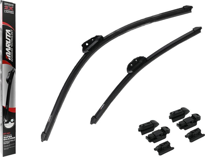 Produktbild Maruta Scheibenwischer SET 600 mm / 450 mm für Frontscheibe, Aero-dynamik optimierte Wischerblätter aus wa