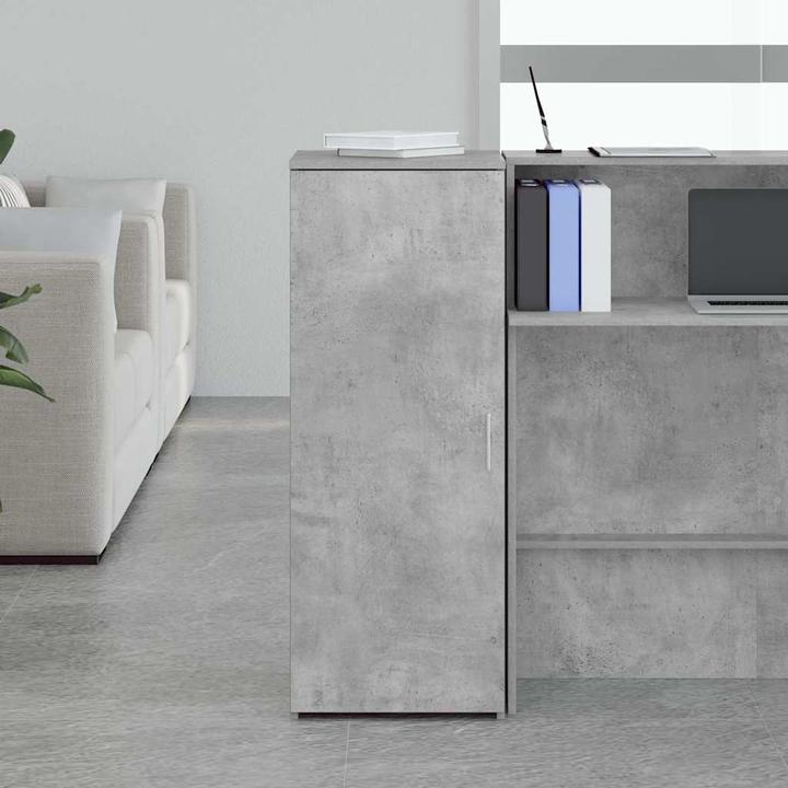 Actual product image vidaXL Storage cupboard concrete grey 40x45x103.5 cm Wood-based cupboard (45 x 40 x 103.50 cm)