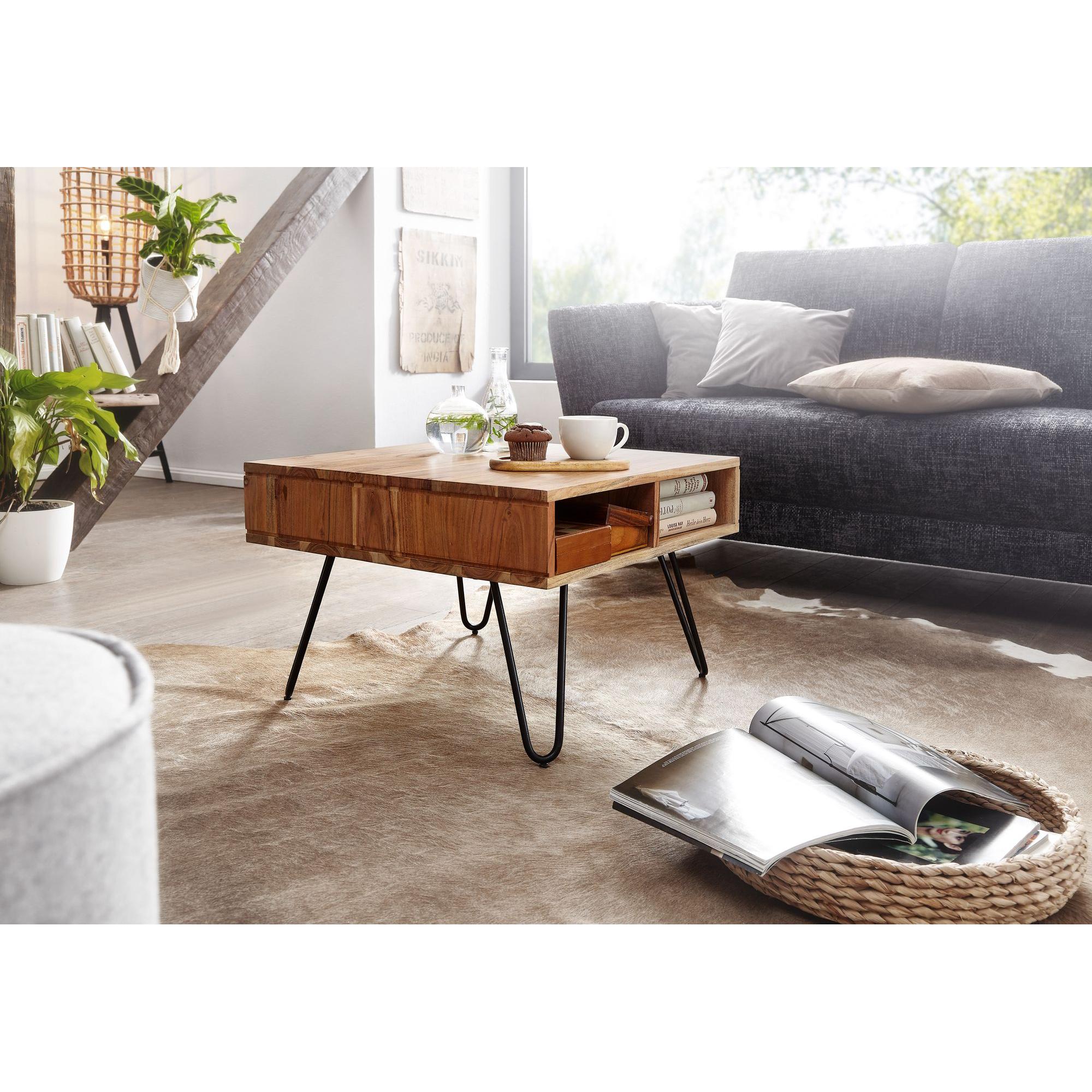 Thumbnail - FineBuy, Couchtisch + Beistelltisch, Ezekiel (60 x 60 x 40 cm)