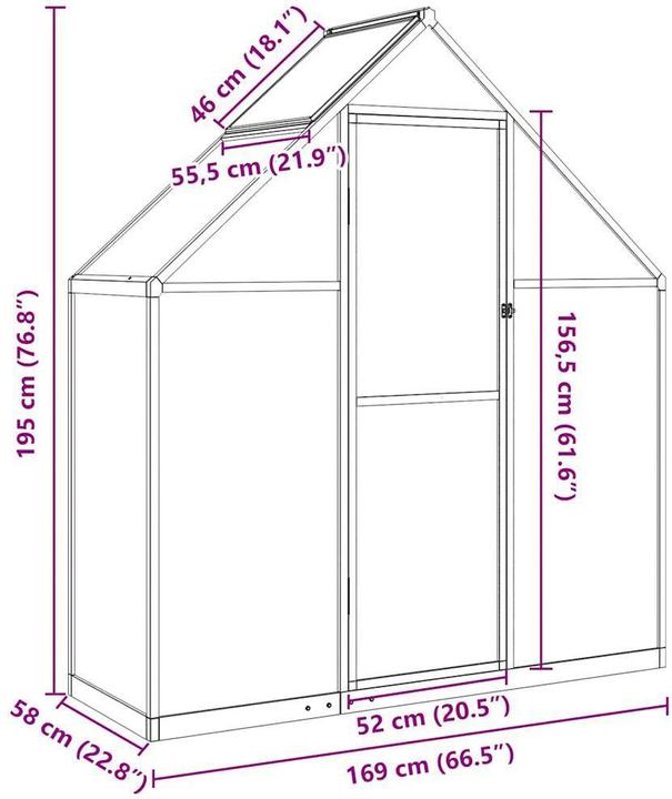 Produktbild vidaXL Gewächshaus