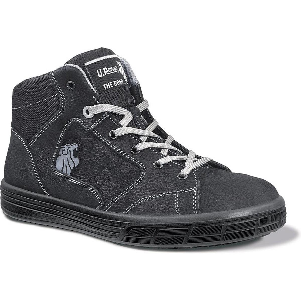 U-Power Uomo Nero Scarpe Da Lavoro, Stivale Di Sicurezza Lion Taglia 42 S3 Src En Iso 20345 Pelle (S3, 42)