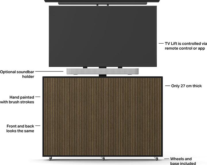 Produktbild Multibrackets TV-Lift Slim Möbel inkl. Liftsystem (55", 50 kg)