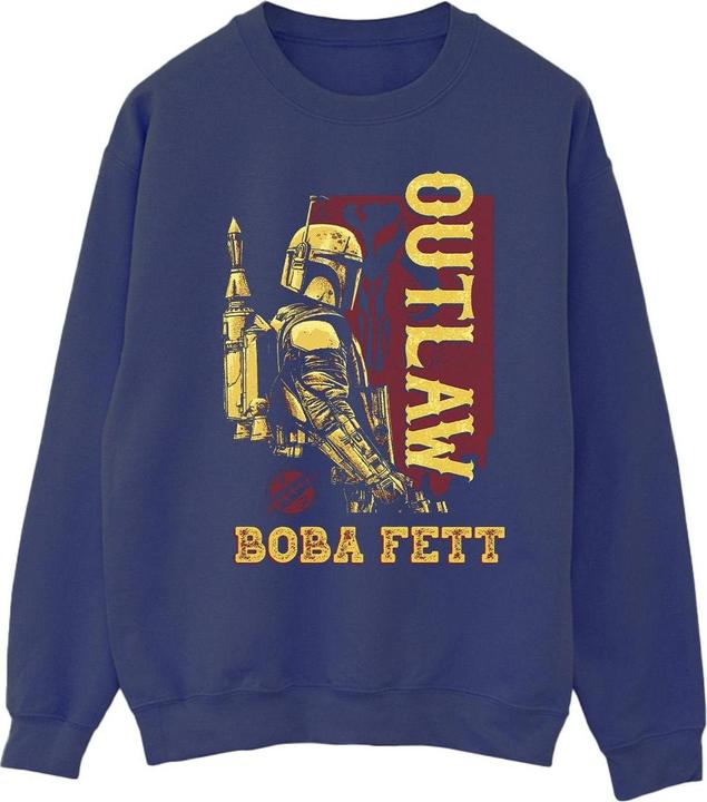 Actual product image Star Wars Mens The Book Of Boba Fett Distressed Outlaw Sweatshirt (5XL)