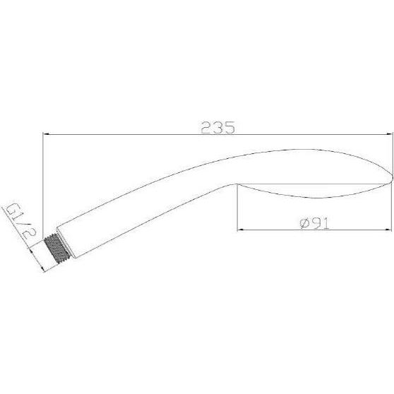 Thumbnail - Disflex, Duschbrause, SHOWER HEAD ISA D1950C