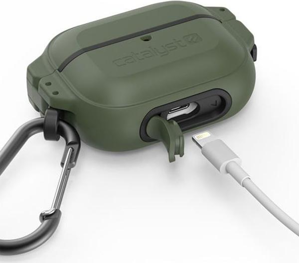 Actual product image Catalyst Total Protection Airpods Pro Waterproof IP68 Cover - Khaki Green (Headphone sleeve)