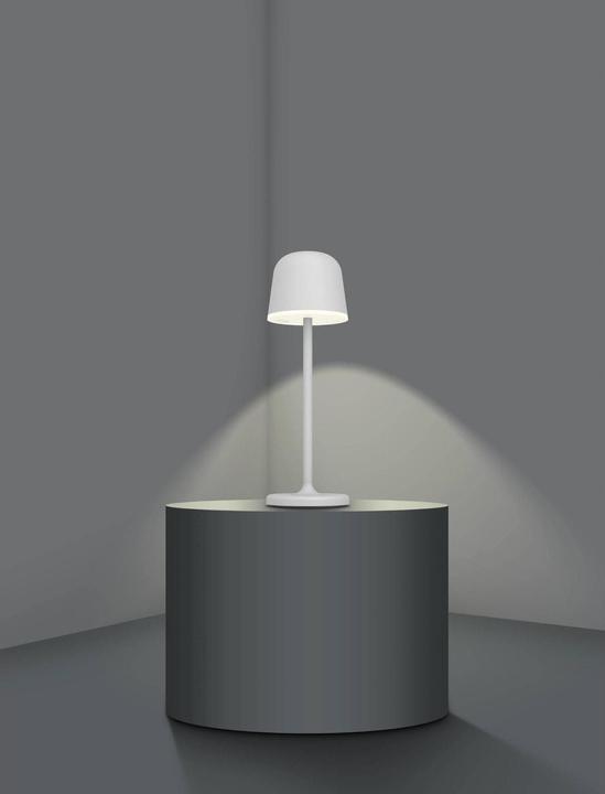 Produktbild EGLO 900458 MANNERA LED Aussen-Tischleuchte 2,2W Touchdimmer Ø110mm Grau Weiss USB Warmweiss IP54 Dim (200 lm)