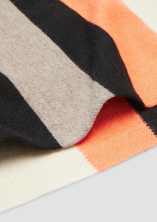Image du produit s.Oliver Snood Gestreifter Loop-Schal aus Wollmix