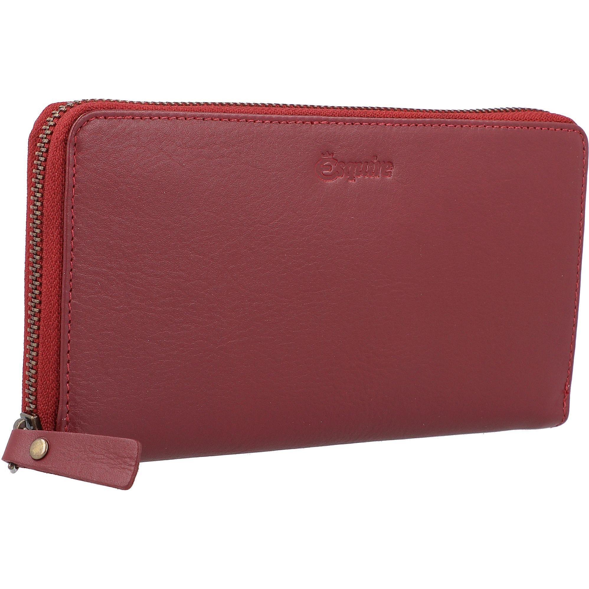 Thumbnail - Esquire, Damen, Portemonnaie, Peru Geldbörse RFID Leder 19 cm, Rot