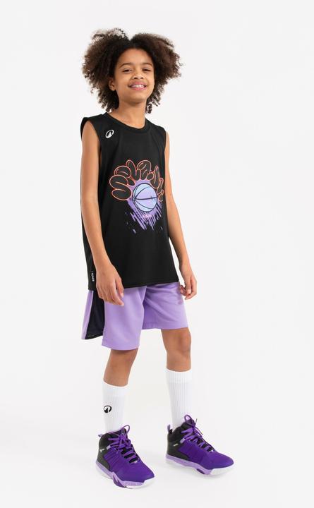 Produktbild Kipsta Kids' Sleeveless Basketball Jersey TS500 Fast - Black