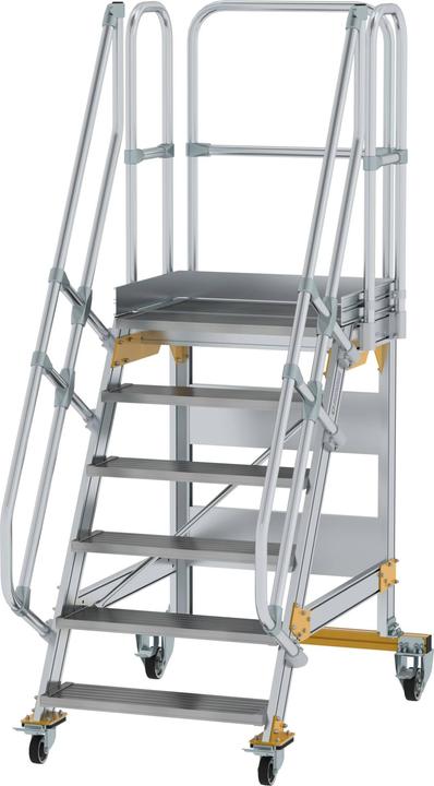 Produktbild Munk Plattformtreppe fahrbar 60° Stufenbreite 800 mm 6 Stufen (Plattformleiter, 80 cm)