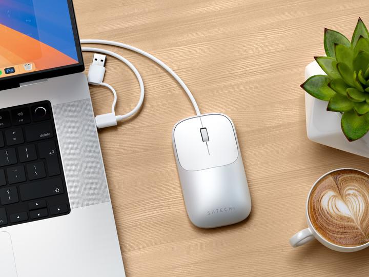 Produktbild Satechi Slim LX Wired Mouse Silver (Kabelgebunden)