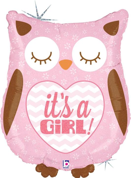 Produktbild Grabo Balloons Alu-Ballon - Eule It's a girl (66cm) (1 x)