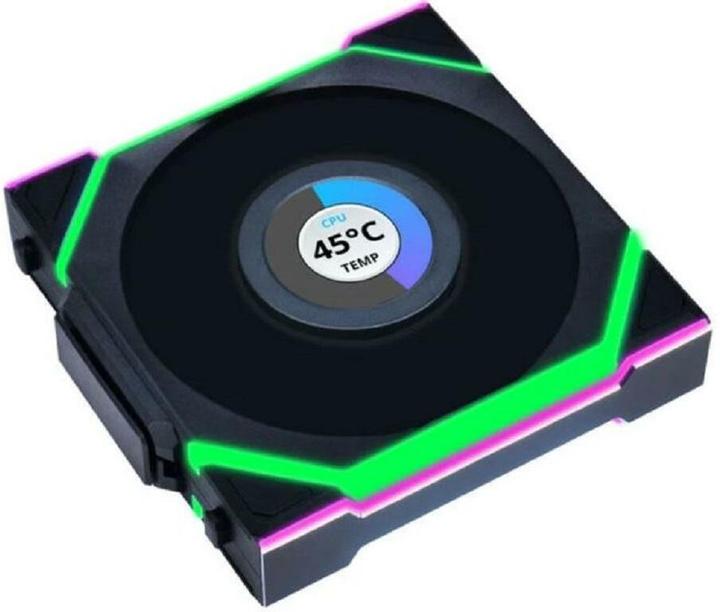 Actual product image Lian-Li UNI FAN SL Wireless LCD fan, ARGB, PWM, 3-pack incl. controller - reverse blade, 120 mm (120 mm, 3 x)