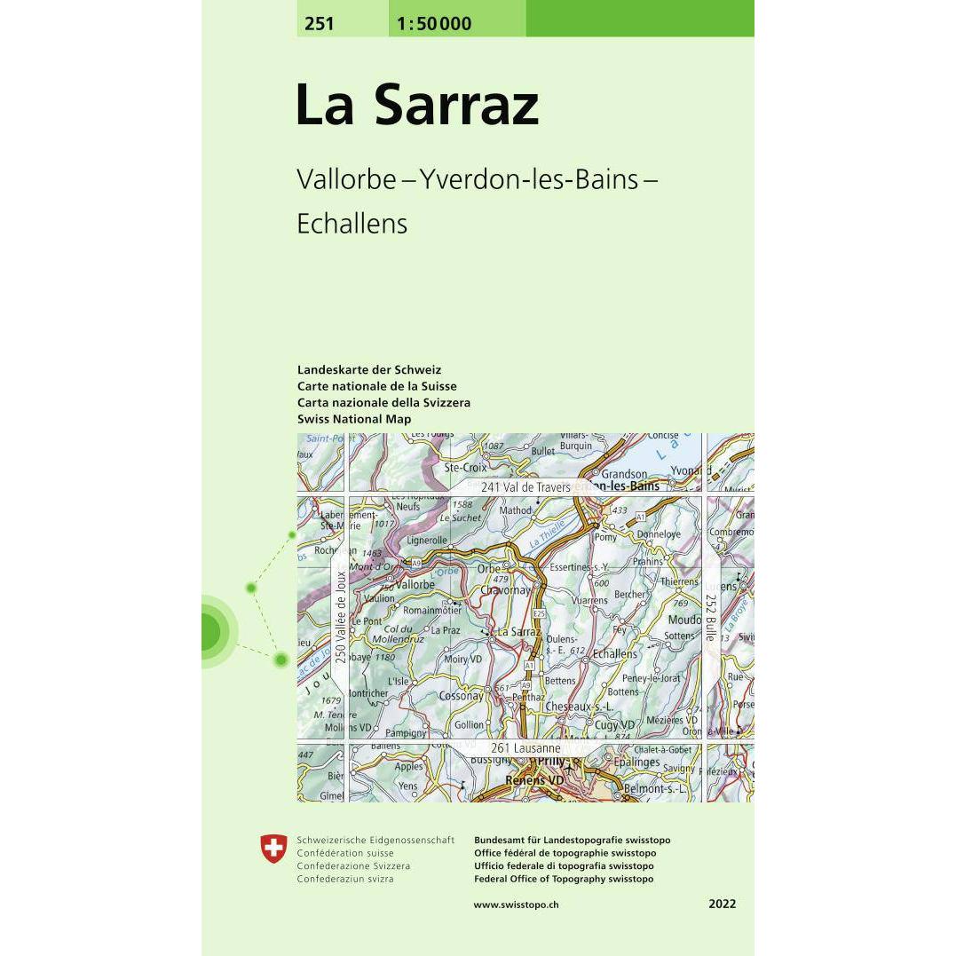 Landkarte 251 La Sarraz 1:50'000, Ratgeber