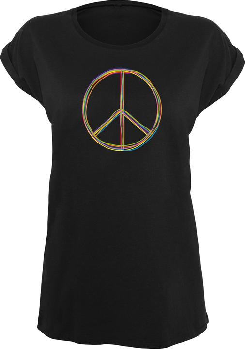 Produktbild Merchcode Peace Multicolor with Ladies Basic T-Shirt - 173337 (XL)