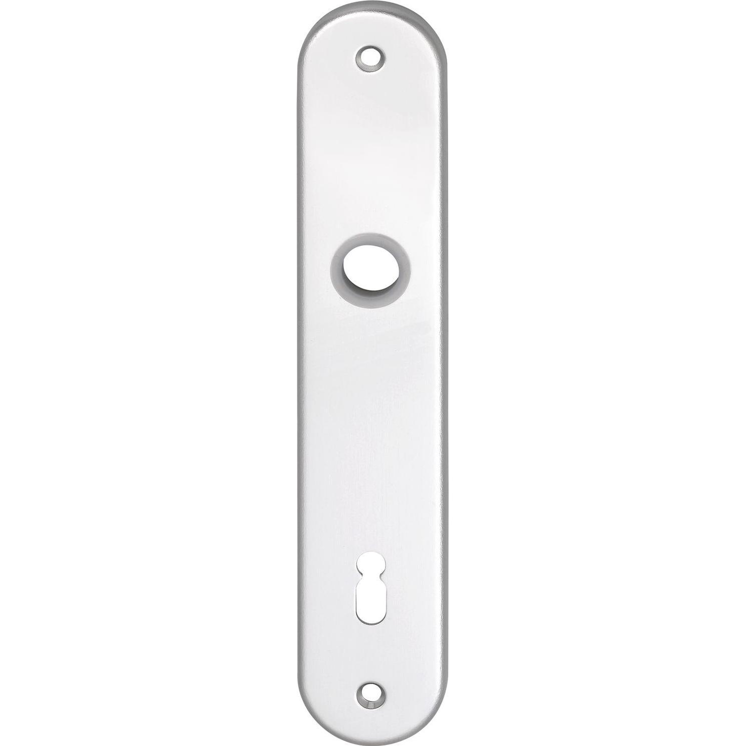 Grundmann, Türgriff + Fenstergriff, Langschild WG 1700, Buntbart BB 90, silber eloxiert ÖNORM (Türschild)