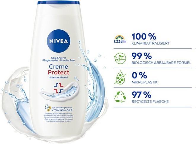 Actual product image NIVEA Care Shower Cream Protect (250 ml)