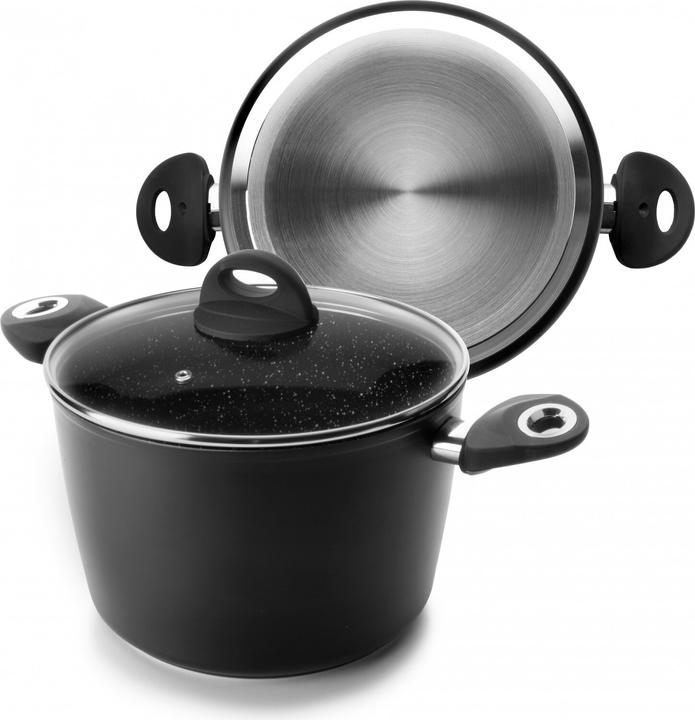 Immagine prodotto Ibili Kasserolle hoch mit Deckel Natura 24 cm Für schonendes und gesundes Kochen geeignet (24 cm, Pentola)