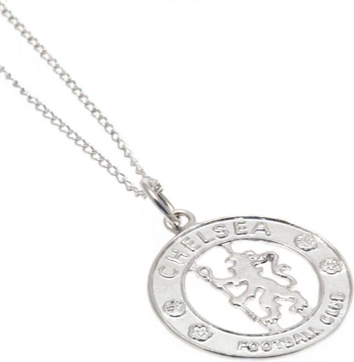 Immagine prodotto Chelsea FC Verniciato d'Argento Collana e Ciondolo (100% materiale sintetico)
