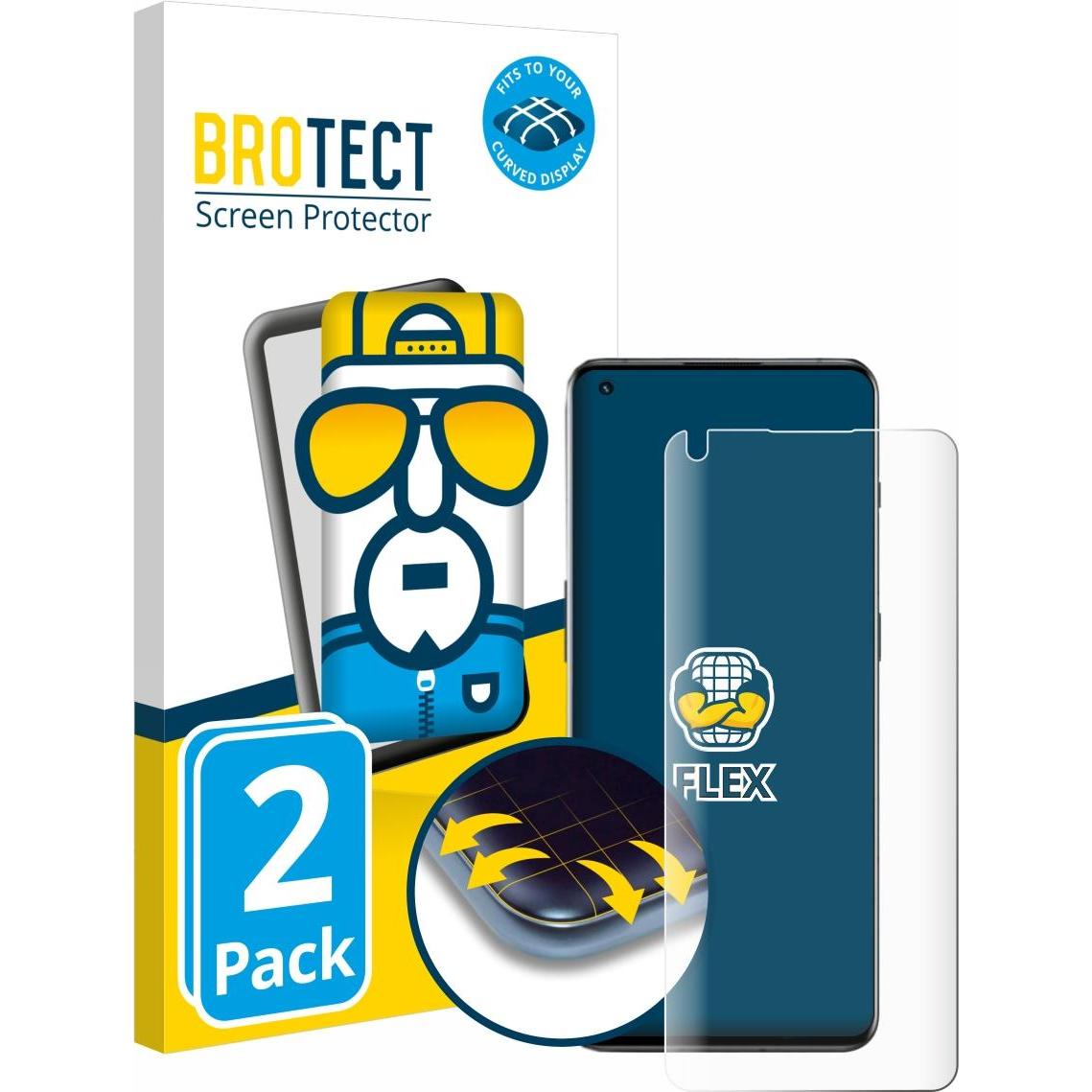 BROTECT Full-Cover Displayschutz (2 Stück, OnePlus 10 Pro 5G), Smartphone Schutzfolie, Transparent