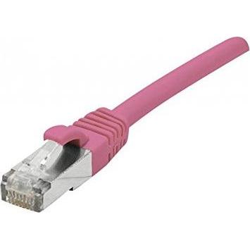 Thumbnail - Exertis Connect Patchkabel S/FTP (PiIMF), Cat 6A (EIA/TIA), rosa, 5,0 m Patchkabel mit besonders schmalem Knickschut (S/...