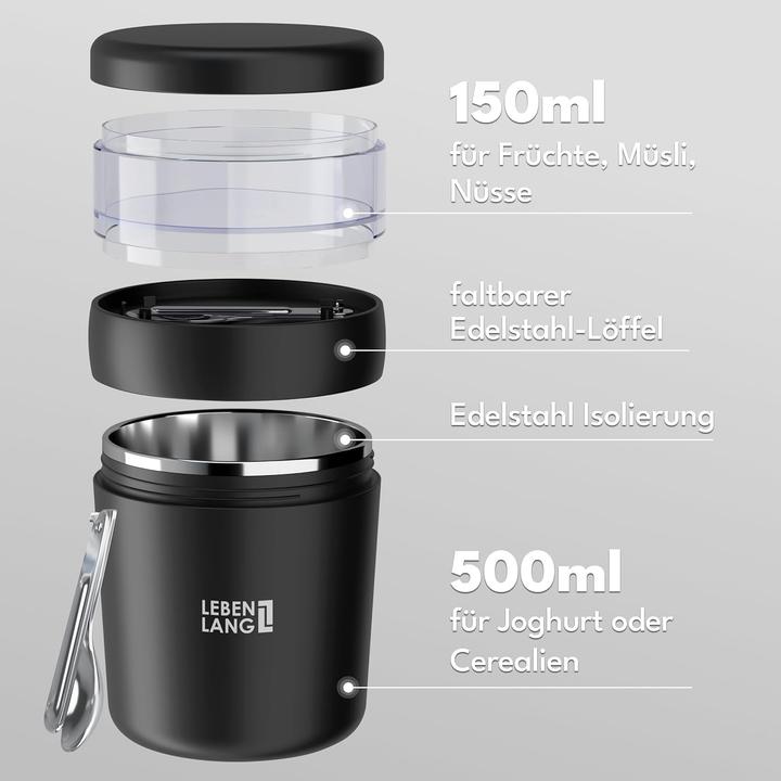 Produktbild Lebenlang Müslibecher To Go mit Löffel