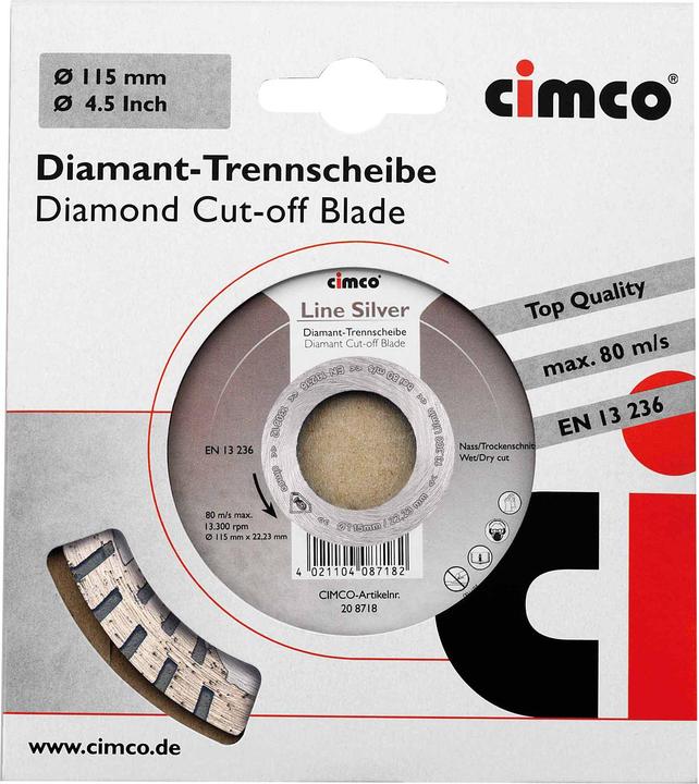 Produktbild Cimco Diamanttrennscheibe