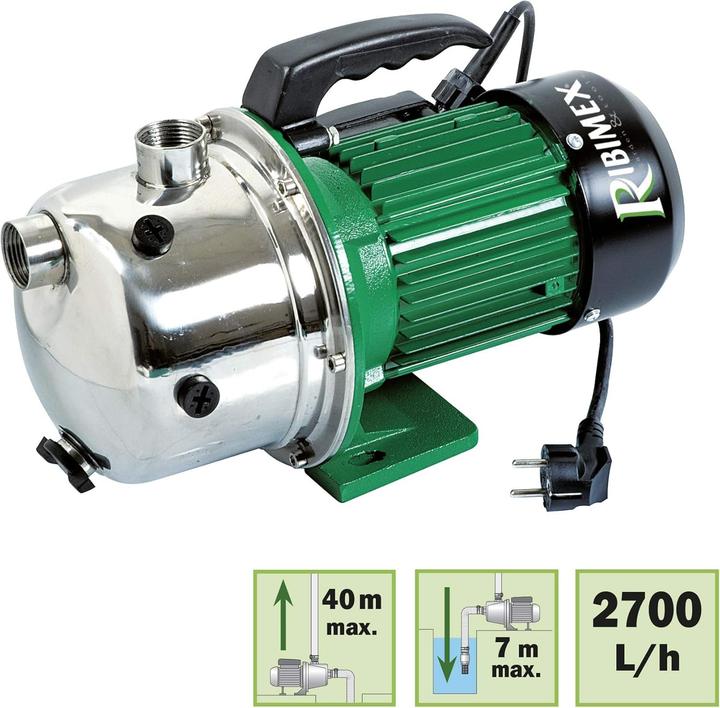 Actual product image Ribimex Ribiland prgjet101i pump surface stainless steel 970 W greenblack (Garden pump)