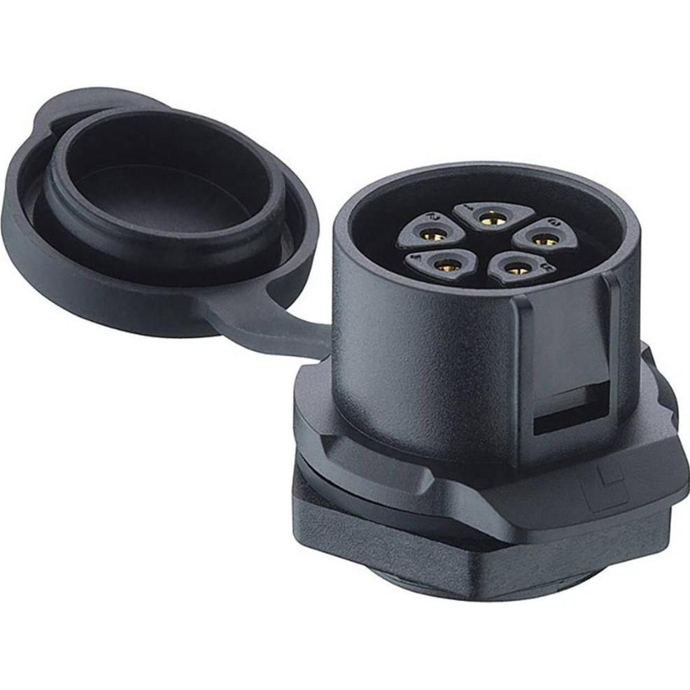 Lumberg 0272 02 Rundsteckverbinder Kupplung, Einbau Gesamtpolzahl: 2 1 St., Elektronikkabel + Stecker, Schwarz