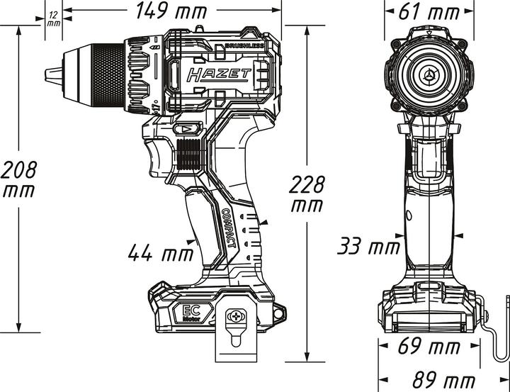 Produktbild HAZET Akku-Bohrschrauber 9530-1/4 (Bohrschrauber)