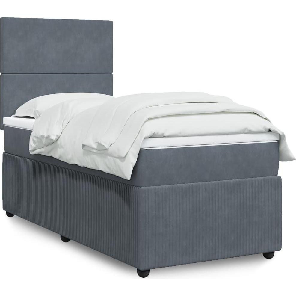 VidaXL, Bett, Bo x springbett mit Matratze 80 x 200 cm Samt (80 x 200 cm)
