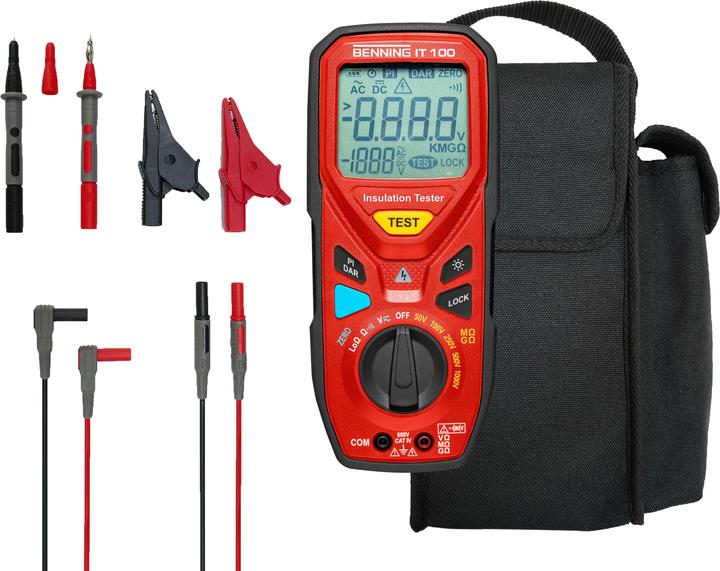 Actual product image Benning IT 100 Insulation tester 50 V, 100 V, 250 V, 500 V, 1000 V 20 G? (CAT IV 600V)