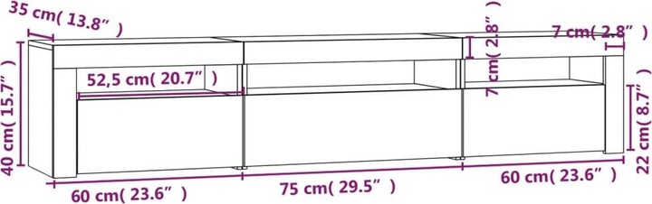 Immagine prodotto VidaXL Korotsek (195 x 35 x 40 cm)